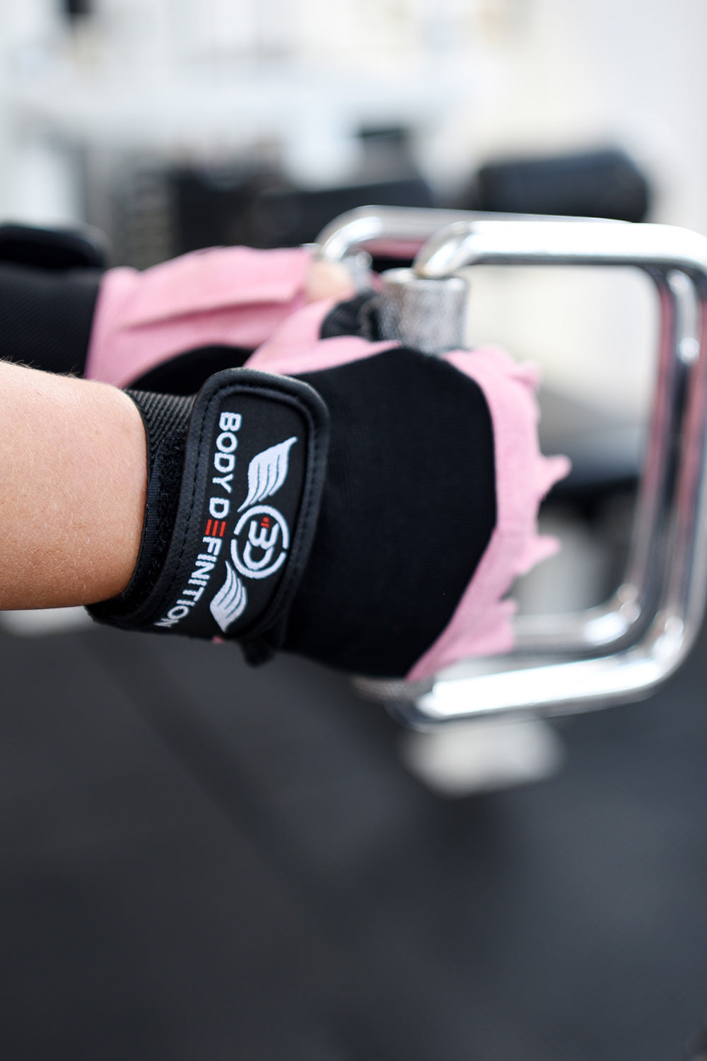 Pink Weight Lifting Gloves Body Definition